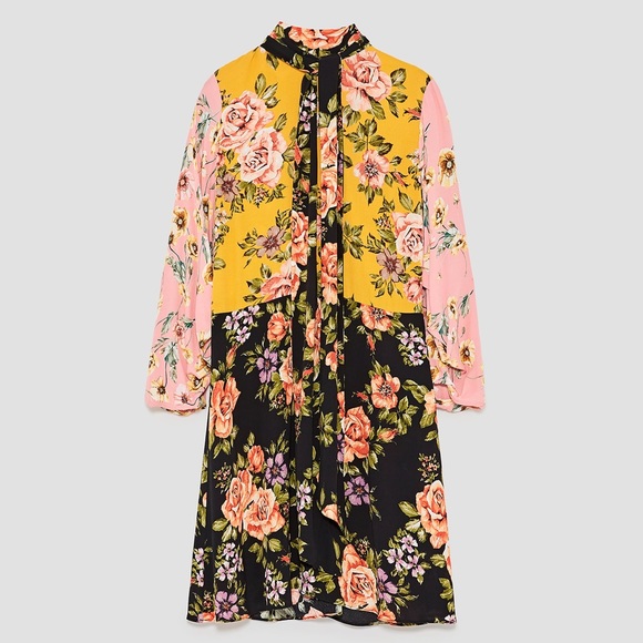 Zara Floral Patchwork Dress - Picture 5 of 6
